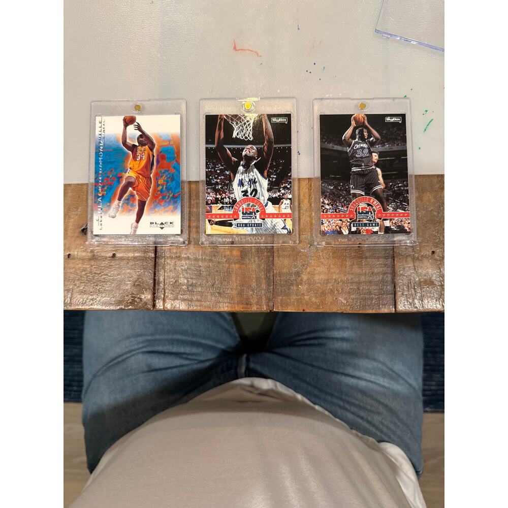 Shaquille O’Neal 3-Card Lot | SkyBox USA + Black Diamond Lakers | Shaq NBA HOF